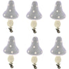 Deko-Pilze auf Clip grau 9 cm 6er-Set | 12 Stück