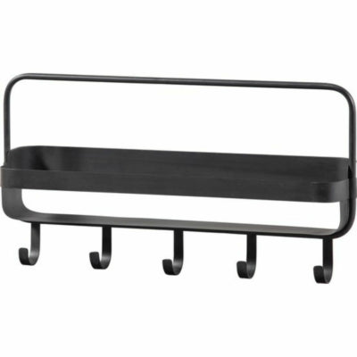 Woood Wandregal Akke schwarz 56 cm | 4 Stück
