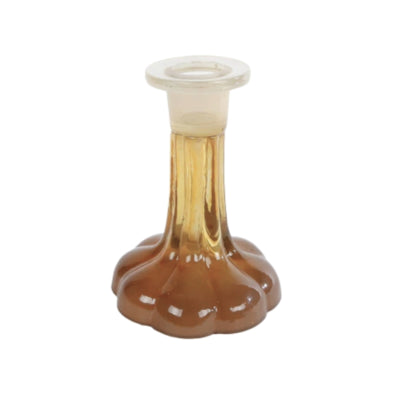 Kerzenständer Eline braun cremefarbenes Glas 11 cm | 12 Stück