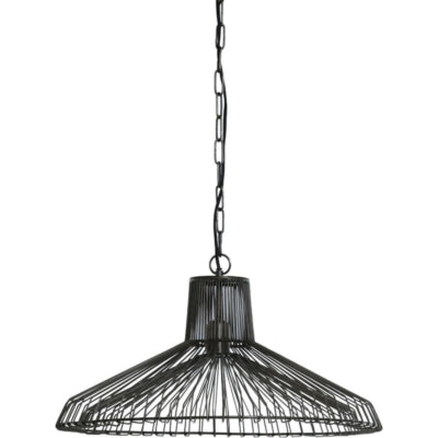 Leichte Wohn-Hängelampe Kasper schwarz 55 cm | 2 Stk