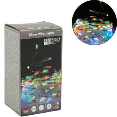 Lichterkette 320 LED EU-Stecker mehrfarbig 32 Meter | 12 Stück