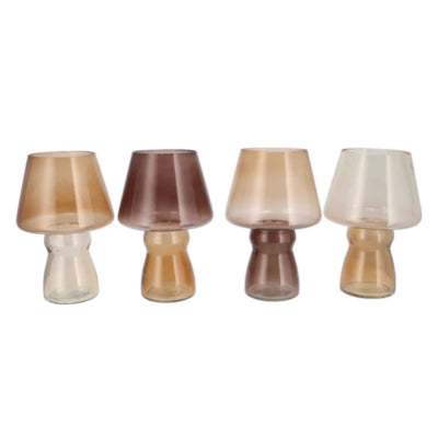 Daan Bugholzvase Bicolor braun 25 cm 4-fach sortiert | 4 Stück