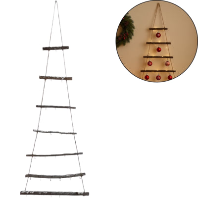 Wanddekoration Weihnachtsbaum mit Haken 120 cm | 12 Stück
