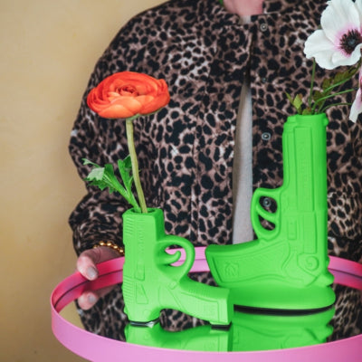 Housevitamin Vase matt neongrün 12 cm | 6 Stück