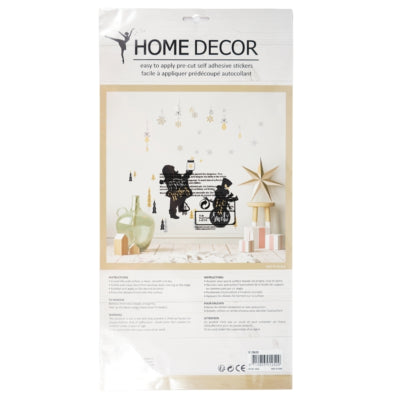 Wandaufkleber Pop Up Weihnachtsmann 41 x 24 cm | 24 Stück