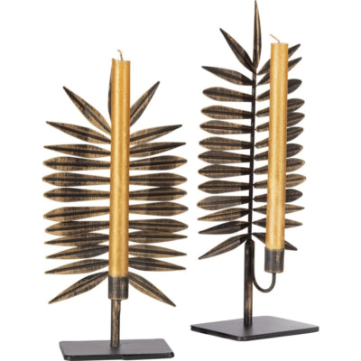 Holzkerzenhalter 38 cm 2er-Set | 6 Stück
