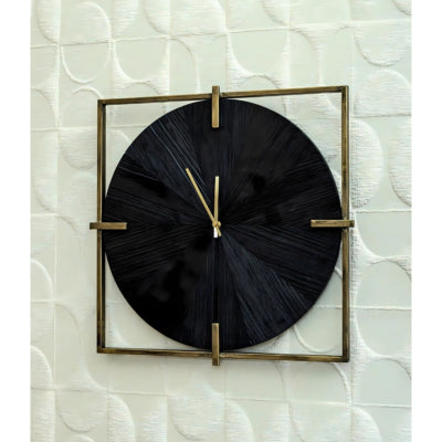 Ptmd Wanduhr Oxxo goldfarben schwarz 53 cm | 2 Stk