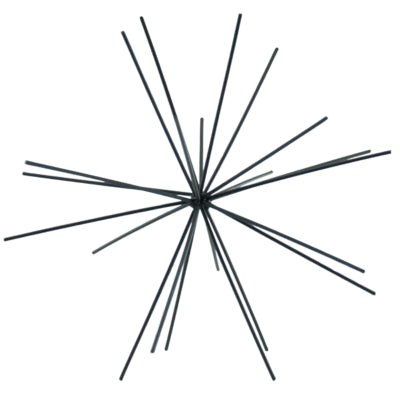 Housevitamin Ornament Feuerwerk Metall schwarz 25 cm | 12 Stück