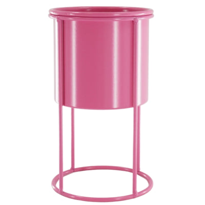Housevitamin Blumentopf auf Standard-Metall rosa 19 cm | 12 Stück