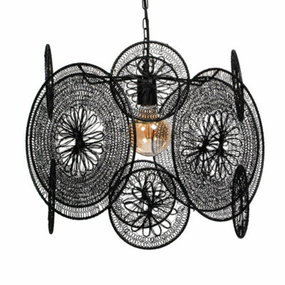 Ptmd Hängelampentisch schwarz 40 cm | 2 Stk