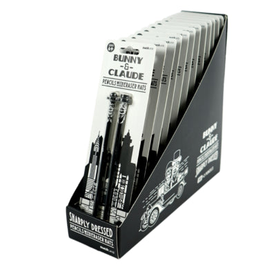Suckuk(r) Bunny Claude HB Bleistifte mit Radiergummi, 2er-Set | 24 Stück