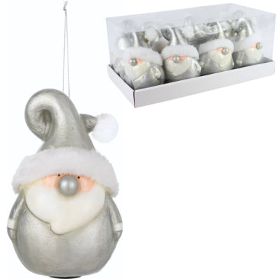 J-line Weihnachtsanhänger Weihnachtsmann LED auf Batterie 17 cm | 16 Stück