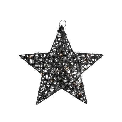 Countryfield Weihnachtsstern Lille S LED auf Batterie schwarz 30 cm | 8 Stück