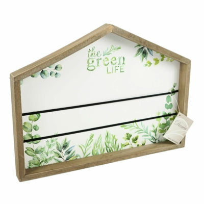 Kartenhalter Haus grün Leben 32 cm | 6 Stück