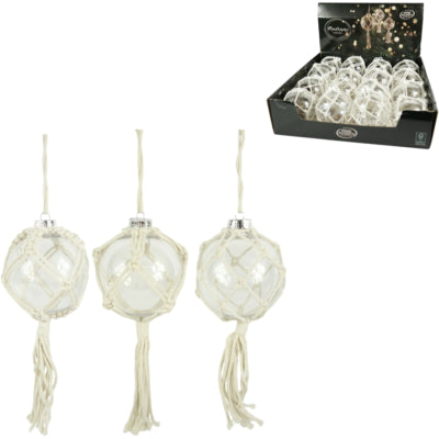 Home Accents Makramee-Anhänger 10 cm 3 sortiert | 48 Stück