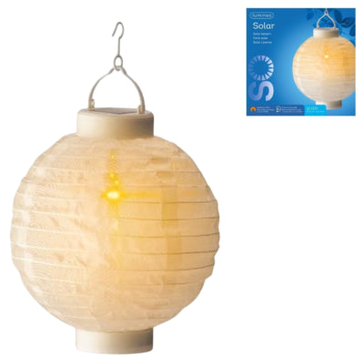 Lumineo(r) Solarlaterne Kugel Flammeneffekt 23 cm | 56 Stück