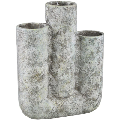 Ptmd Vase Rohre weiß grün 35 cm | 4 Stück