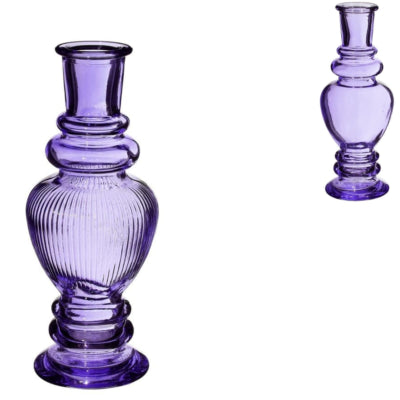 Vase Kerzenhalter Venedig lila 15,5 cm 2 sortiert | 24 Stück