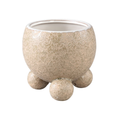 Ptmd Blumentopf Malinda s Creme 12,5 cm | 12 Stück