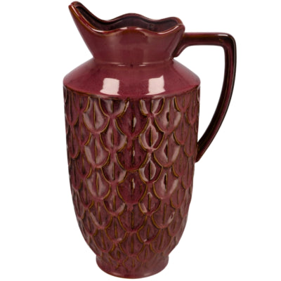 Daan Bugholzvase Boa mit Henkel rot 45 cm | 2 Stk