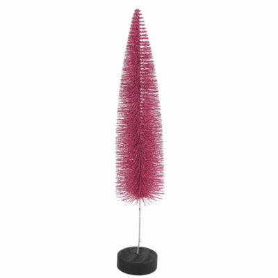 Countryfield Weihnachtsbaum auf Sockel Glitter Pink 40 cm | 12 Stück
