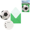 Fußball-Einladungskarten 10 cm 6 Stück | 48 Stück