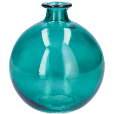 Vase Glas türkis 17 cm | 6 Stück