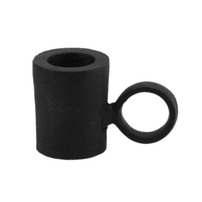 Daan Bugholz Kerzenhalter Dobra Metall schwarz 7 cm | 24 Stück
