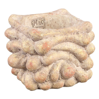Ptmd Blumentopf gezeichnet m Creme 17 cm | 8 Stück