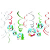 Amscan Spiralanhänger Winter Schneemann 61 cm 12er Set | 24 Stück