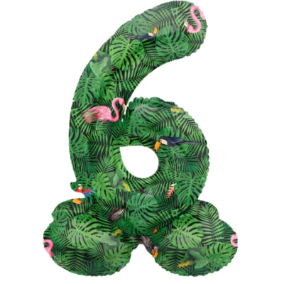 Folat Folienballon stehend 6 Jungle Vibe 41 cm | 20 Stück