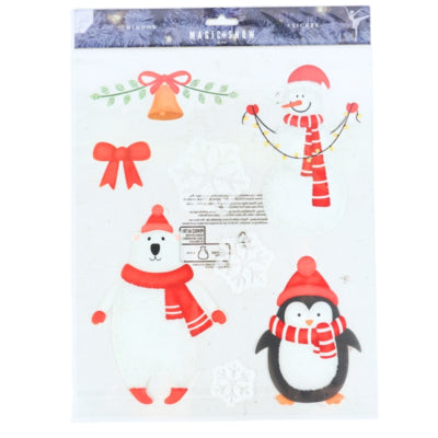 Weihnachts-Fensteraufkleber 34,5 cm | 48 Stück