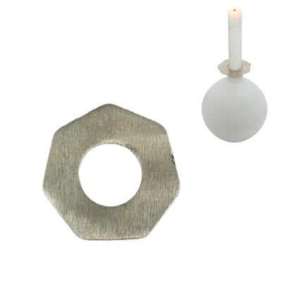 Stjernsund Kerzenring Loua grau 5,5 cm | 48 Stück