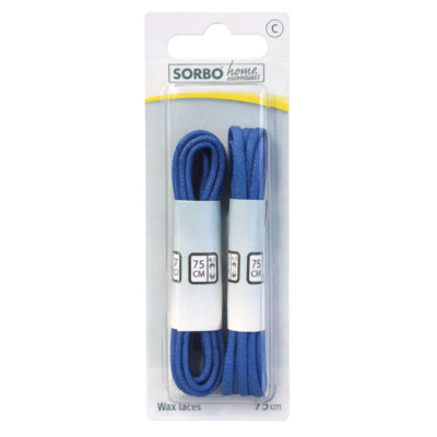 Sorbo Schnürsenkel Wachs blau 75 cm 2 Paar | 20 Stück