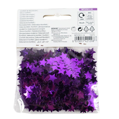 Amscan Konfetti Sterne metallic lila 14 g | 48 Stück