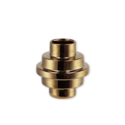 Daan gebogene Vase Treppe glänzend gold 15 cm | 6 Stück