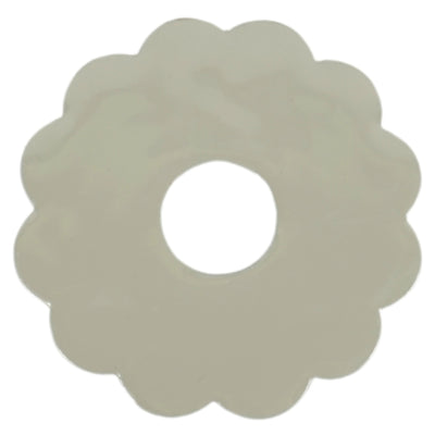 Stjernsund Kerzenring Loua Blume grau glänzend 9,3 cm | 24 Stück
