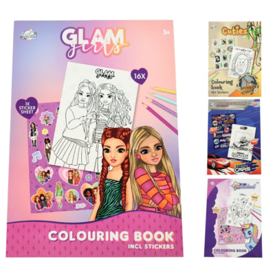 Craft Universe A5 Malbuch mit Aufklebern 4 sortiert | 24 Stück
