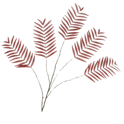 Daan Bugholz Kunstblatt Palme braun 125 cm | 6 Stück