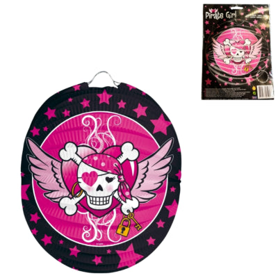 Folat Laterne Piratenmädchen 22 cm | 24 Stück