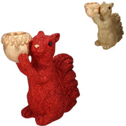 Daan Bugholzschale Jingle Eichhörnchen stehend rot goldfarben 16 cm 2 sortiert | 6 Stück - afbeelding 1