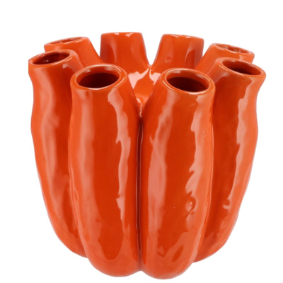 Daan Bugholzvase Luna Tube orange 24 cm | 2 Stk