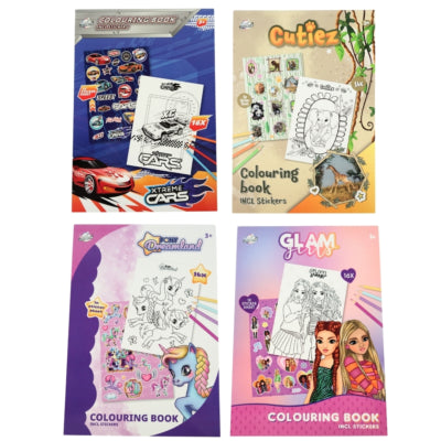 Craft Universe A5 Malbuch mit Aufklebern 4 sortiert | 24 Stück
