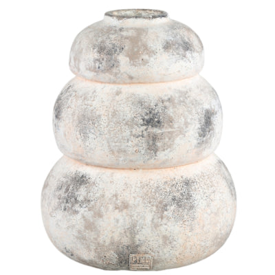 Ptmd Topf bauchig beige rosa L 36 cm | 2 Stk