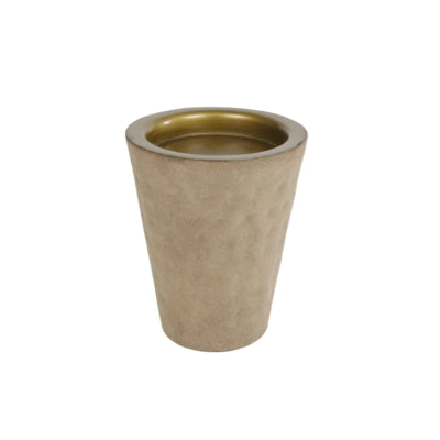 Teelichthalter Tiffany beige goldfarben 8 cm | 12 Stück