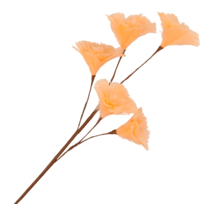 Daan Bugholz Kunstzweig Federblüten orange 85 cm | 8 Stück