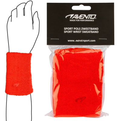 Avento Sport Handgelenkschweißband orange 2er Set | 25 Stück
