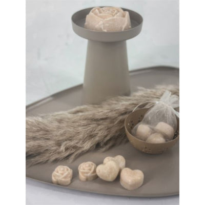 Daan Kromhout Bernsteinwürfel Rose Babypuder 2,5 cm Organzabeutel mit 4 Stück | 24 Stück