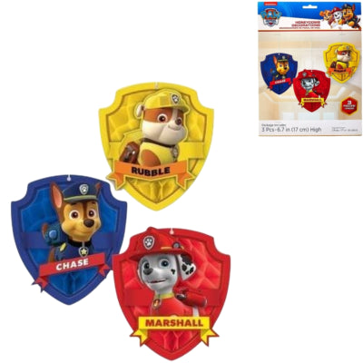 Amscan Paw Patrol Waben-Dekorationsball 17 cm 3er-Set | 12 Stück