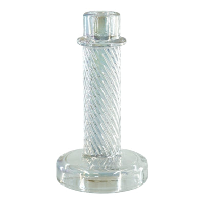 Housevitamin Kerzenhalter Twist schillerndes Glas 15 cm | 24 Stück